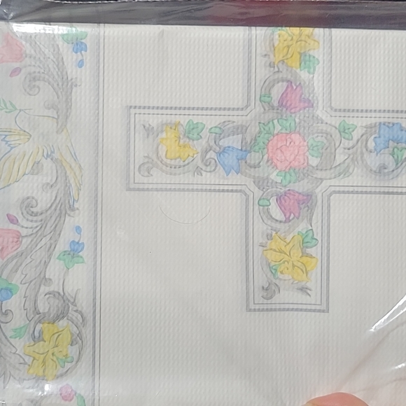 ⭐️💲2️⃣ ⭐️NEW- Religious Scroll Collection 54" X 102" Paper Tablecover - Picture 3 of 4